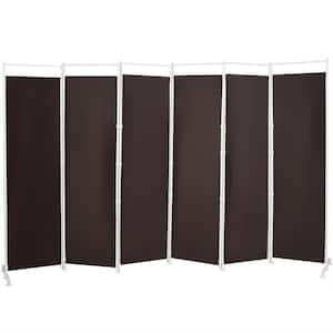 6 ft. Brown 6-Panel Room Divider