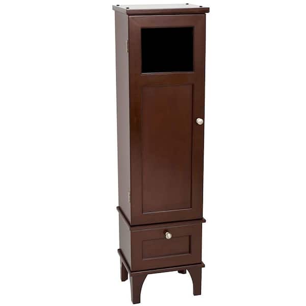 Zenith Ashland 12.75 in. x 47.5 in. Linen Tower in Espresso