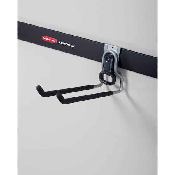 Rubbermaid Fast Track Garage Storage Wall Mounted Compact Hook, 3