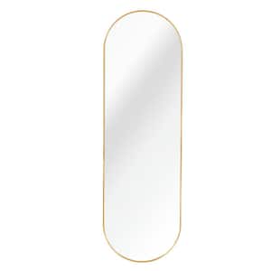 63 in. H. x 20 in. W Gold oval Full Length Mirror