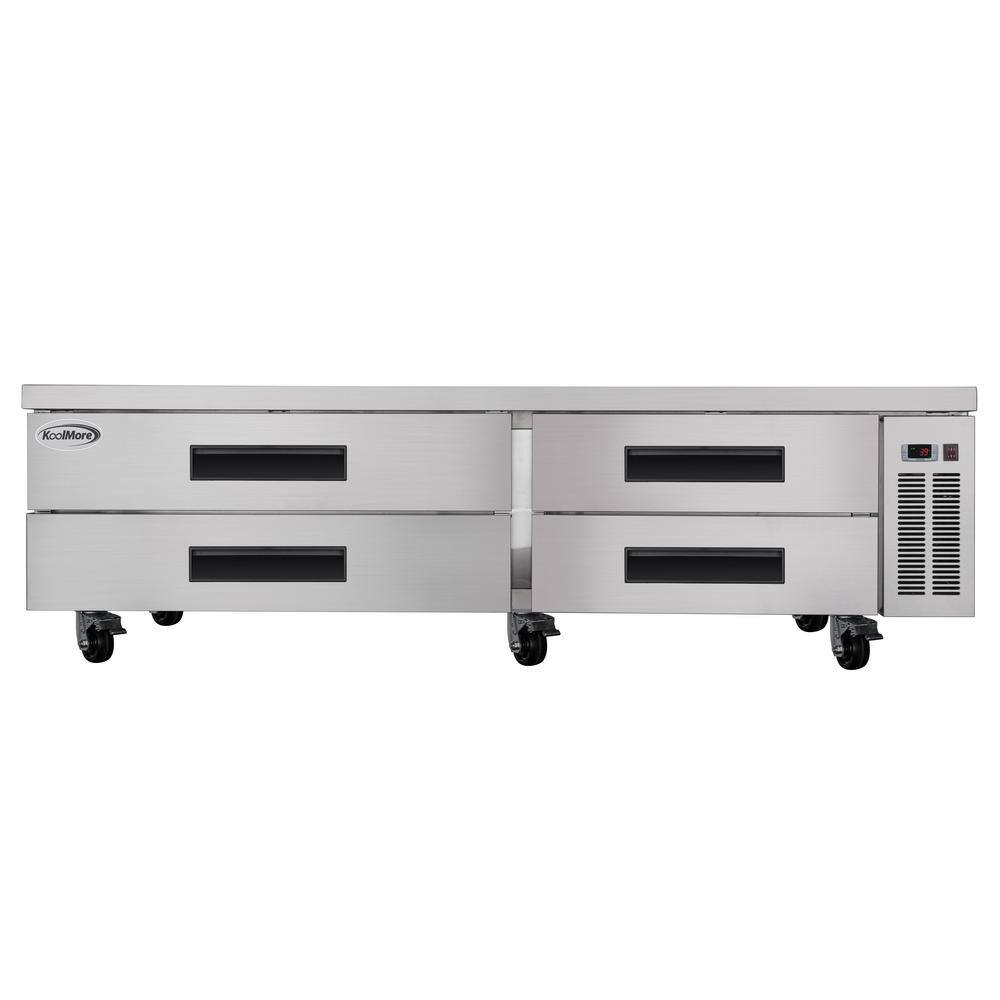 VEVOR 24 In. Undercounter Refrigerator, 2-Drawer Refrigerator Built-In And Counter Depth 4.87 Cu