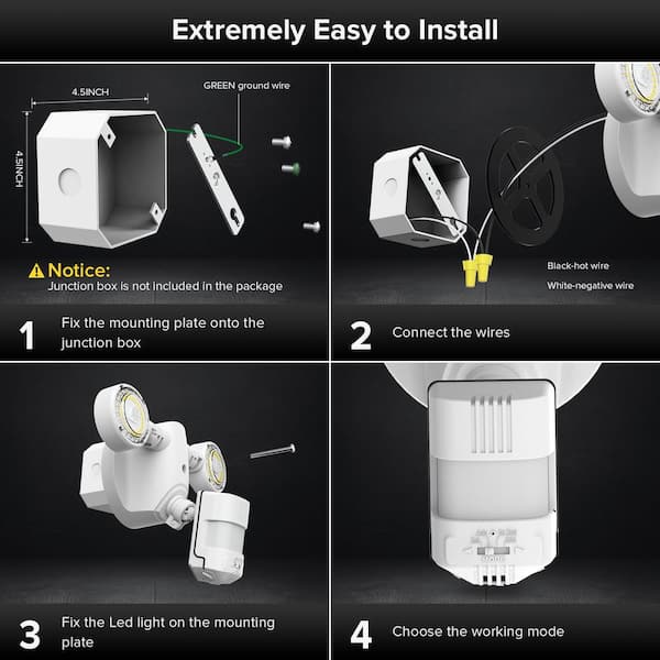 Plug in outdoor security store light dusk to dawn