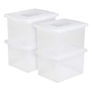42 Qt. Letter/Legal Size File Storage Box in Clear (Pack of 4)