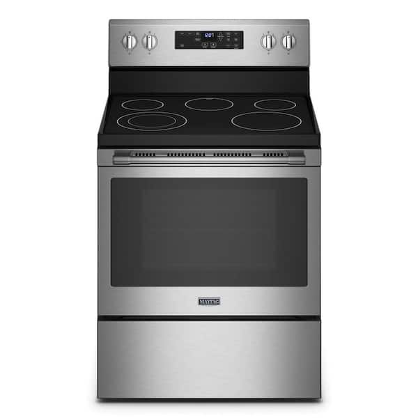 Maytag 30 in. 5.3 cu.ft. Single Oven Electric Range in Stainless Steel