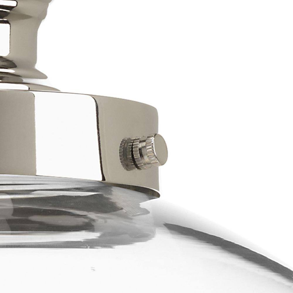 Elegant Mini Globe Pendant Light in Polished Nickel with Clear Glass