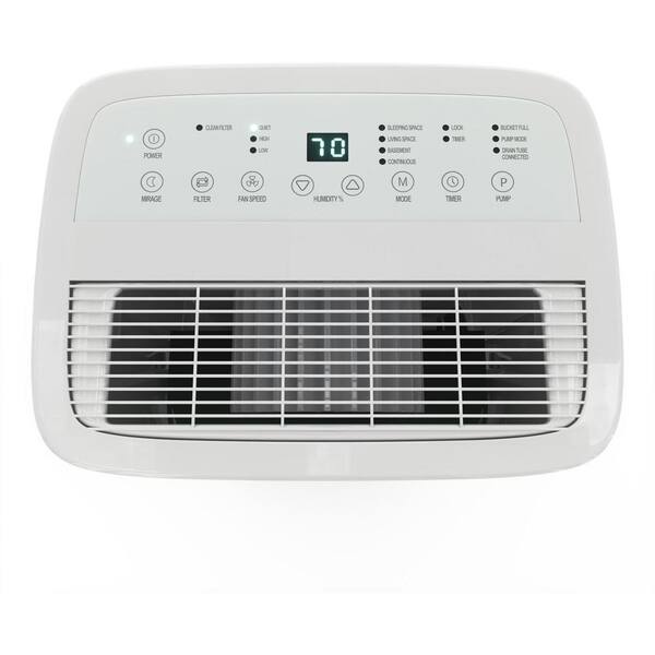 FREONIC Energy Star 16.9 pt. Up to 4500 sq.ft. Dehumidifier in. White With  Internal Pump FHCD501PWG - The Home Depot