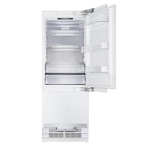 30 in. Width 16 cu. ft. Built-In Bottom Freezer Refrigerator in Custom Panel Ready, Counter Depth