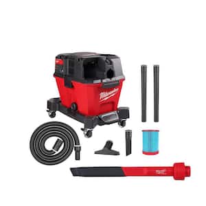 M18 FUEL 6 Gal. Cordless Wet/Dry Shop Vac w/Filter, Hose and AIR-TIP 1-1/4 in. - 2-1/2 in. (1-Piece) Flex Crevice Tool