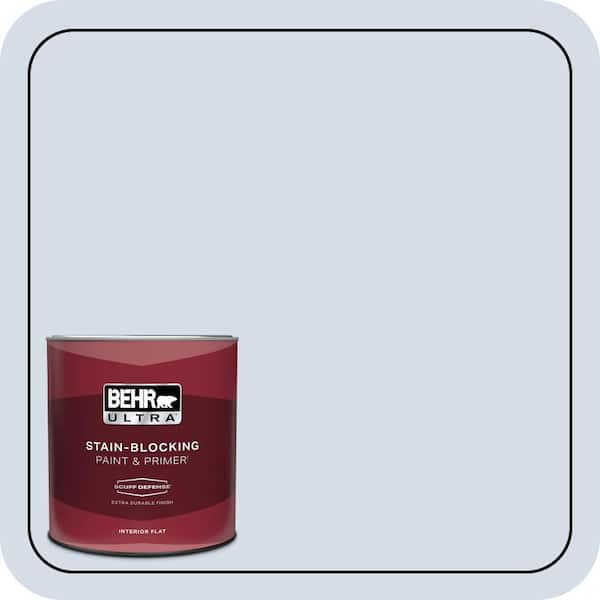 BEHR ULTRA 1 qt. #590E-2 Snow Ballet Extra Durable Flat Interior Paint & Primer
