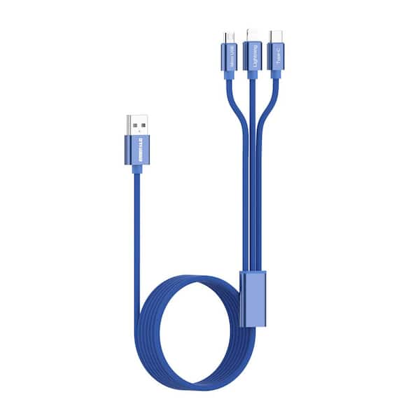 10ft. 3-in-1 Cable for Lightning, USB-C and Micro-USB