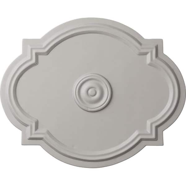 Ekena Millwork 1 in. x 21-1/4 in. x 17-3/8 in. Polyurethane Waltz Ceiling Medallion, Ultra Pure White
