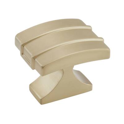 Davenport 1-1/2 in. (38mm) Classic Golden Champagne Rectangle Cabinet Knob