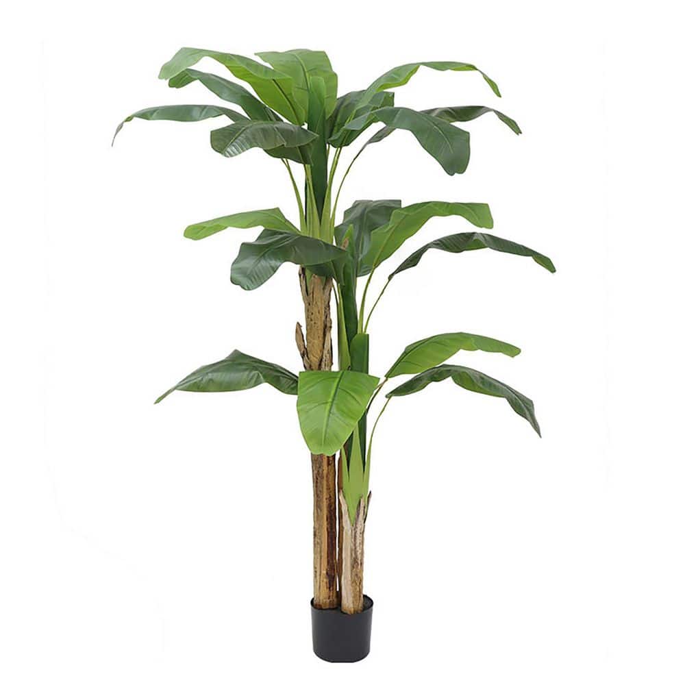 5 ft. Tree Artificial, Dragon Tree Faux Simulation Plants with Black Pot