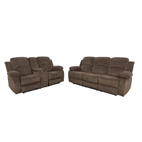 Star Home Living Brown Linen Recliner Chairs (Set of 2)