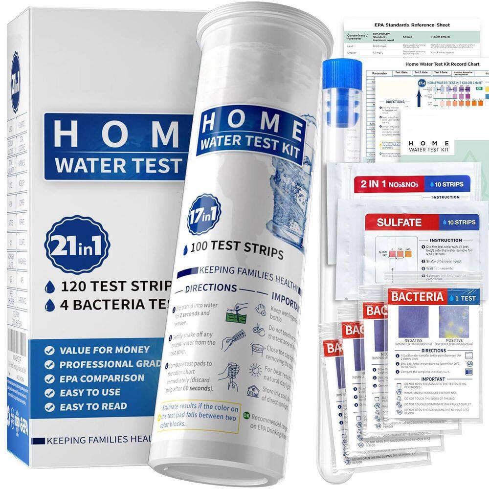 124-Piece Home Water Test Kit EPA Standard Easy Use Drinking Water Quality Test Strips for Tap and Well price history on PriceWatchPro