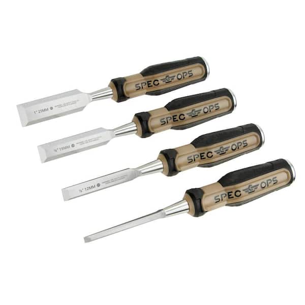 SPEC OPS Bevel-Edge Wood Chisel Set, 4-Piece SPEC-C1-4PK - The