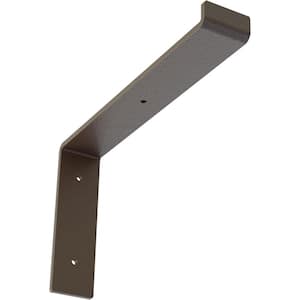 2 in. x 7 3/4 in. x 12 in. Hammered Brown Steel Truss Shelf Bracket