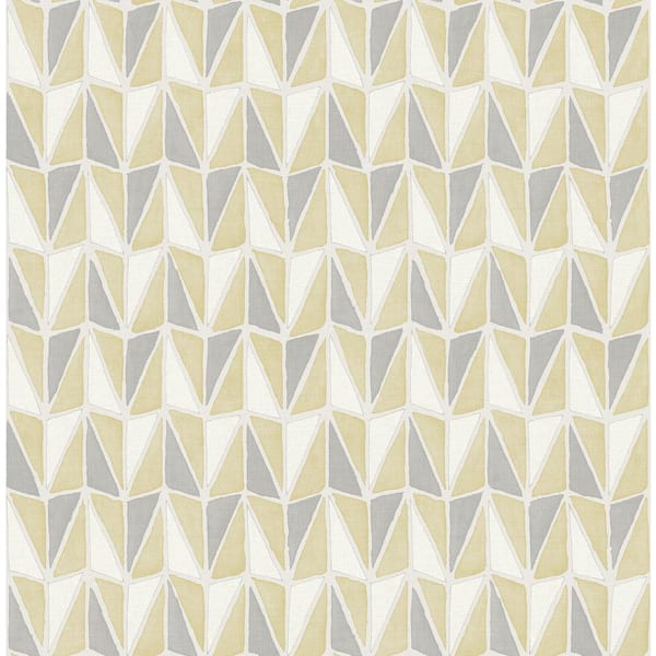 SCOTT LIVING Yellow Falkirk Peel and Stick Vinyl Wallpaper Sample