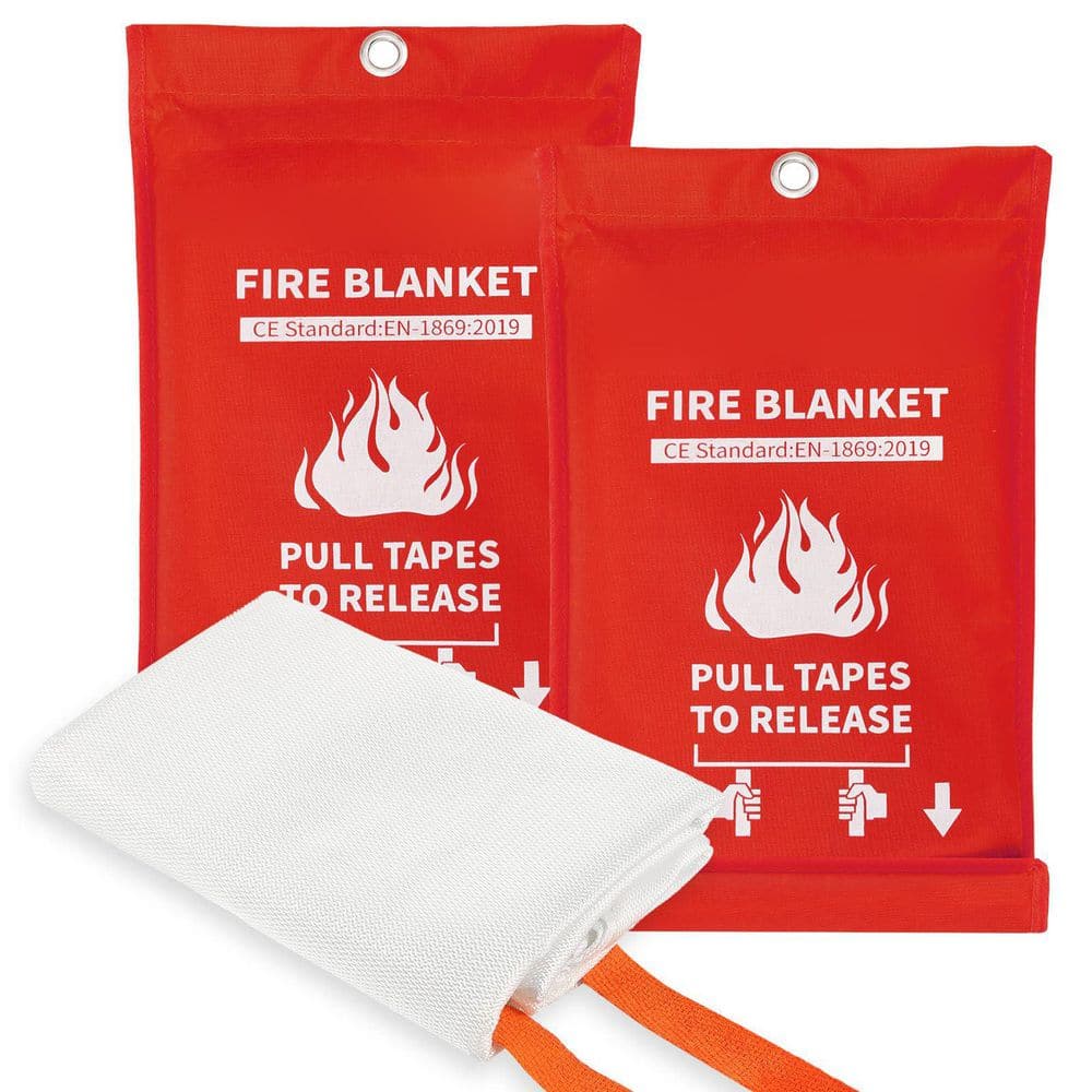 Fiberglass Emergency Fire Blanket Flame Retardant Tabs Heat Resistant Safety Survival Cover 2-Pack 40 x 40 in. price history on PriceWatchPro