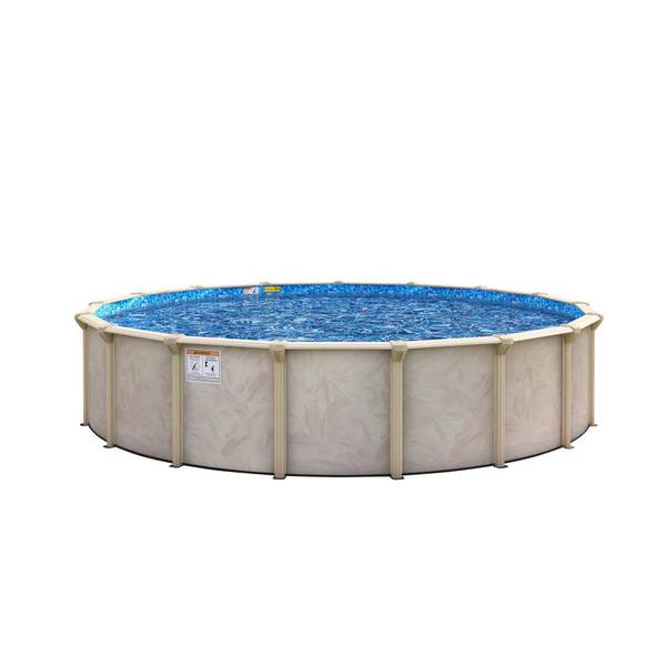 Unbranded Floridian 30 ft. Round x 52 in. Deep Round Above Ground Pool Package with 7 in. Top Rail