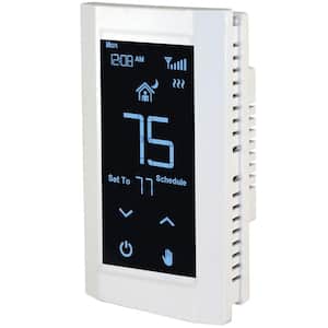 Hoot WiFi Line Voltage 7-Day Programmable Thermostat, 120-Volt/208-Volt/240-Volt, Single Pole