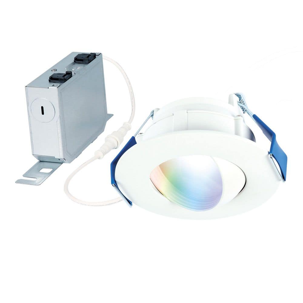 4 in. Smart Wi-fi Canless LED Light Powered by WiZ Pro, Dimmable Full Color w/ Adjustable Gimbal, Smart Home Ready price history on PriceWatchPro