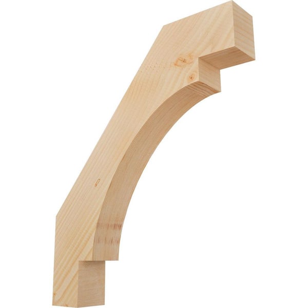 Ekena Millwork 3 1/2"W x 20"D x 24"H Merced Smooth Knee Brace, Douglas Fir