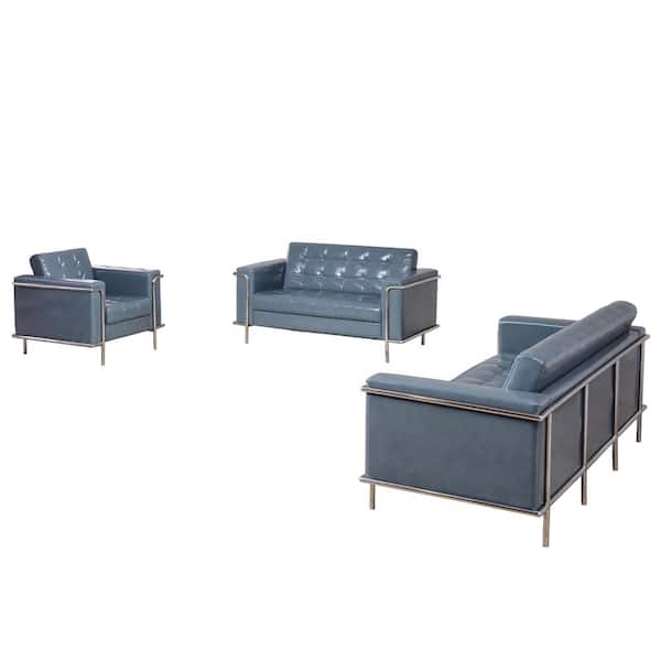 Flash Furniture 3-Piece Gray Colored Living Room Set