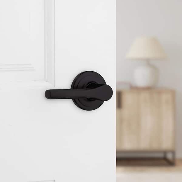 Henley Matte Black Hall/Closet Door Handle 4-Pack