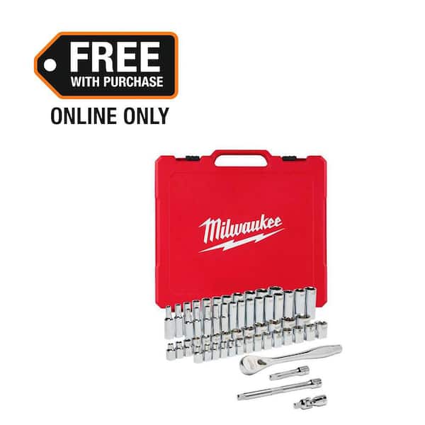 3/8 in. Drive SAE/Metric Ratchet and Socket Mechanics Tool Set (56-Piece)