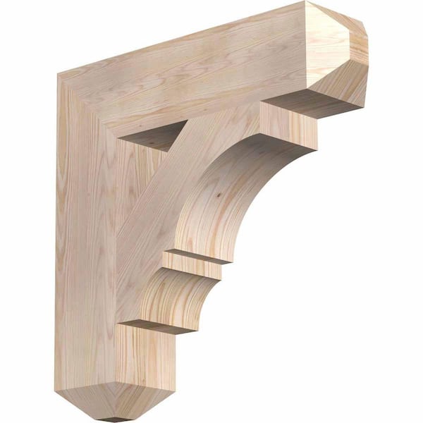 Ekena Millwork 5.5 in. x 24 in. x 24 in. Douglas Fir Balboa Craftsman Smooth Bracket