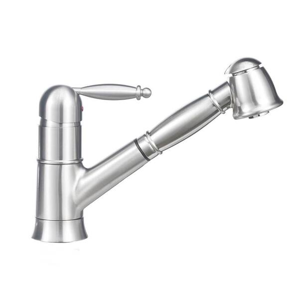 Blanco Grace II Single-Handle Pull-Out Sprayer Kitchen Faucet In Satin Nickel