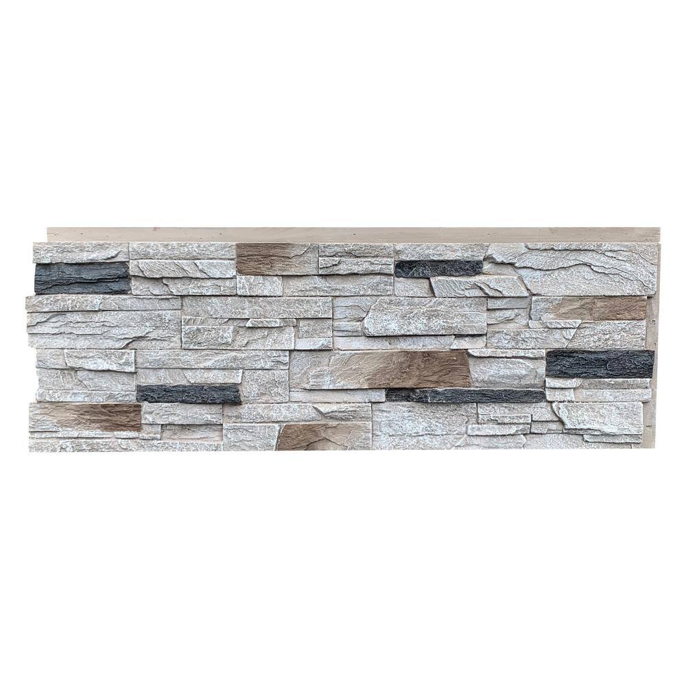Country Ledgestone 43.5 in. x 15.5 in. Faux Stone Siding Panel in Dover White (4-Pack) price history on PriceWatchPro