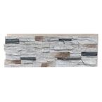 Country Ledgestone 43.5 in. x 15.5 in. Faux Stone Siding Panel in Dover White (4-Pack)