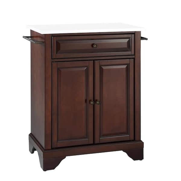 CROSLEY FURNITURE Lafayette Mahogany Portable Kitchen Island/Cart with Granite Top