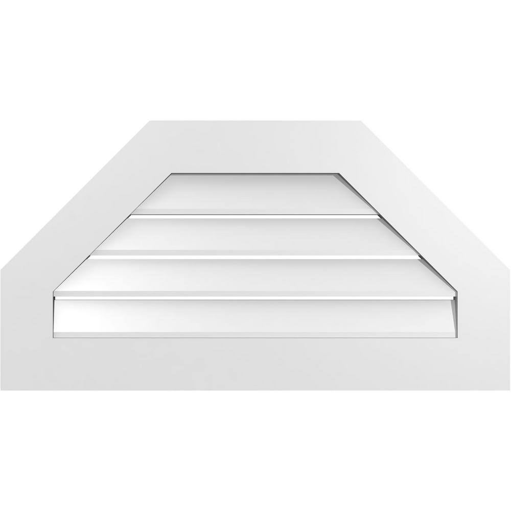 34 in. x 18 in. Octagonal Top Surface Mount PVC Gable Vent: Functional with Standard Frame price history on PriceWatchPro