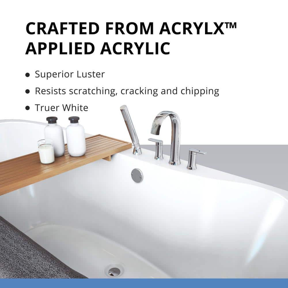 Montego 60" White Acrylic Freestanding Bathtub