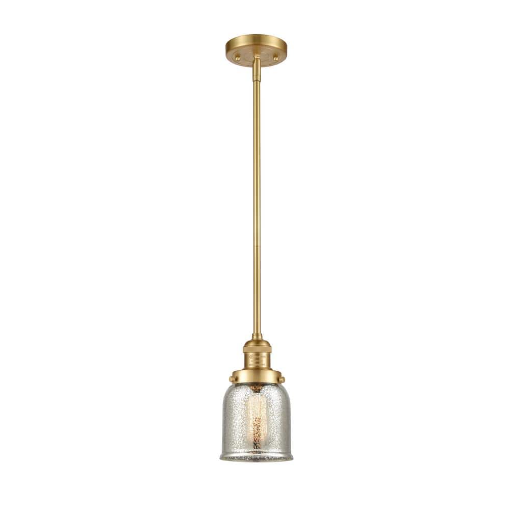 Bell 60-Watt 1 Light Satin Gold Shaded Mini Pendant Light with Mercury glass Mercury Glass Shade price history on PriceWatchPro
