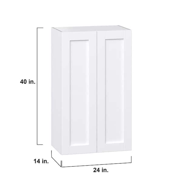 J COLLECTION Mancos Bright White Shaker Assembled Wall Kitchen Cabinet (24 in. W x 30 in. H x 14 in. D)