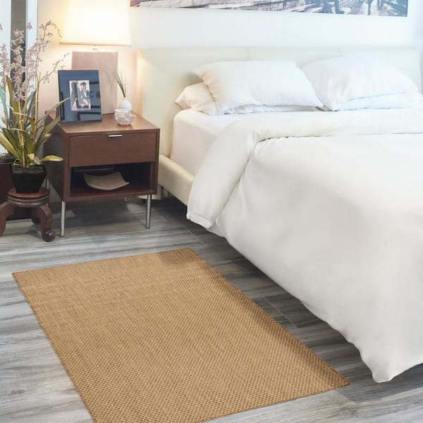 Courtyard Jute 2 ft. x 3 ft. All-Over Design Contemporary Area Rug