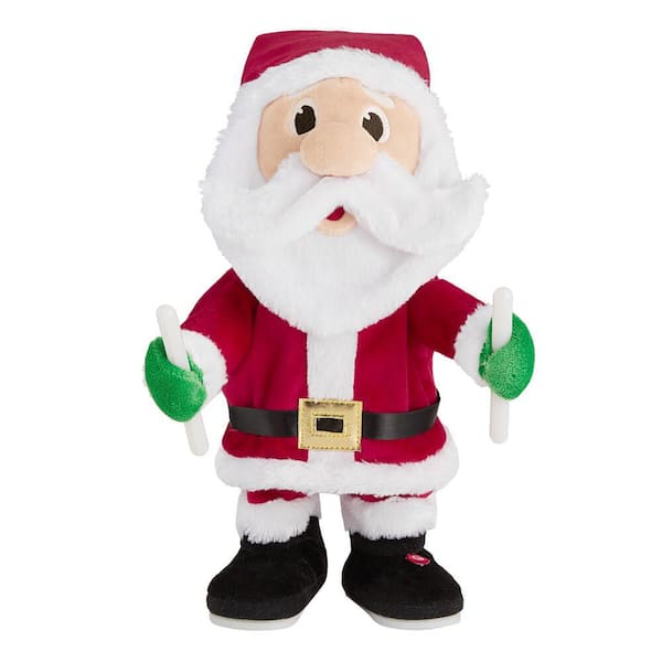 Home Accents Holiday 12.2 in. Animated Musical Plush EDM Santa