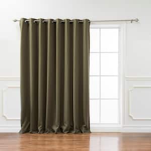 Olive Grommet Blackout Curtain - 100 in. W x 108 in. L