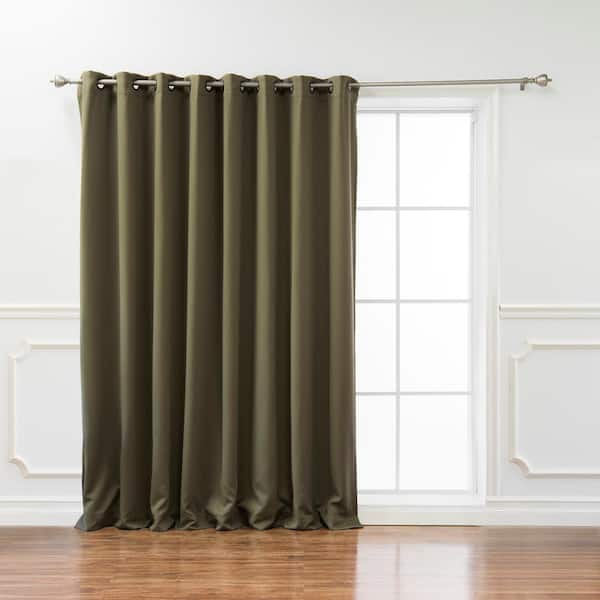 Best Home Fashion Olive Grommet Blackout Curtain - 100 in. W x 84 in. L