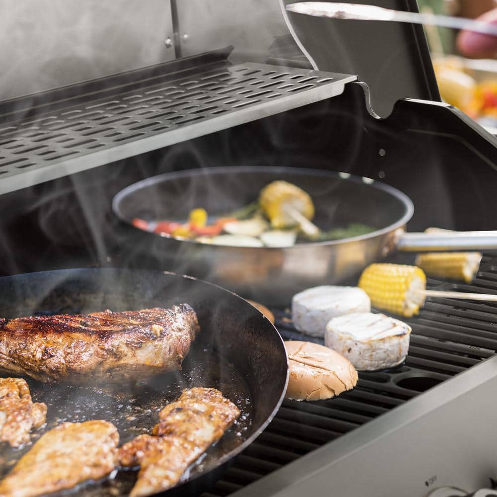 Stainless Steel 6-Burner Propane Gas Grill with Side Burner