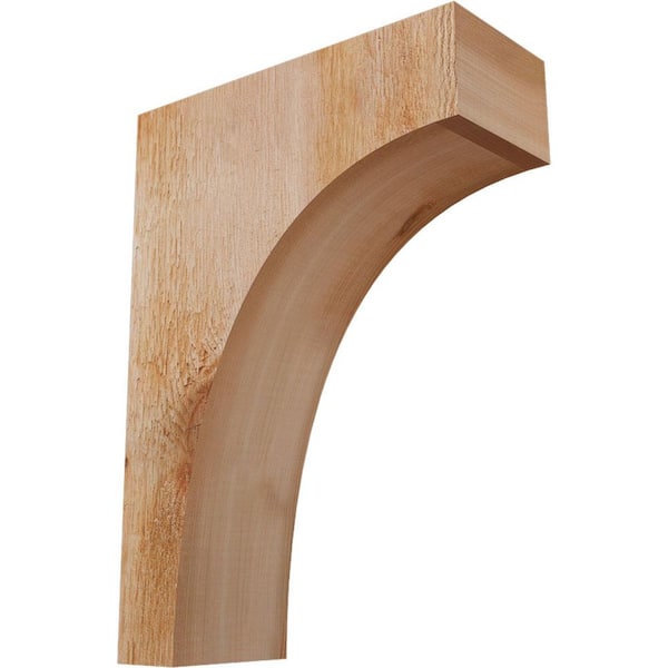 Ekena Millwork 4 in. x 10 in. x 14 in. Western Red Cedar Huntington Rough Sawn Corbel