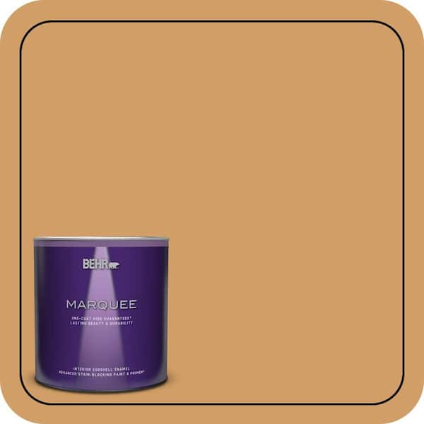 BEHR MARQUEE 1 qt. #MQ4-08 Golden Aura One-Coat Hide Eggshell Enamel Interior Paint & Primer