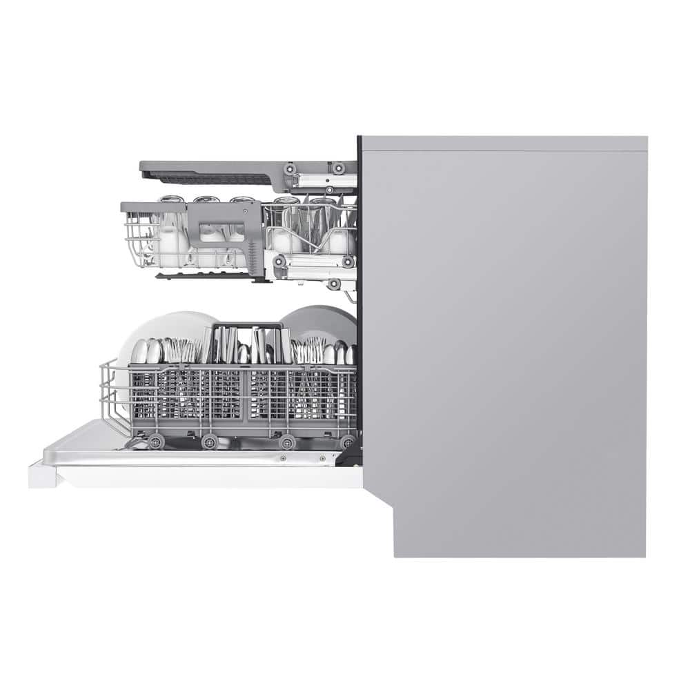 24" White Smart Front Control Dishwasher