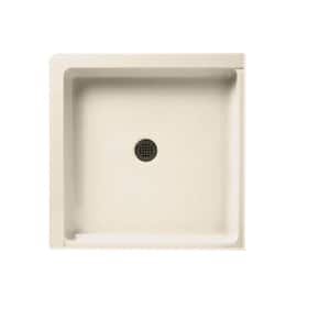 36 in. L x 36 in. W Alcove Shower Pan Base with Center Drain in Tahiti Sand