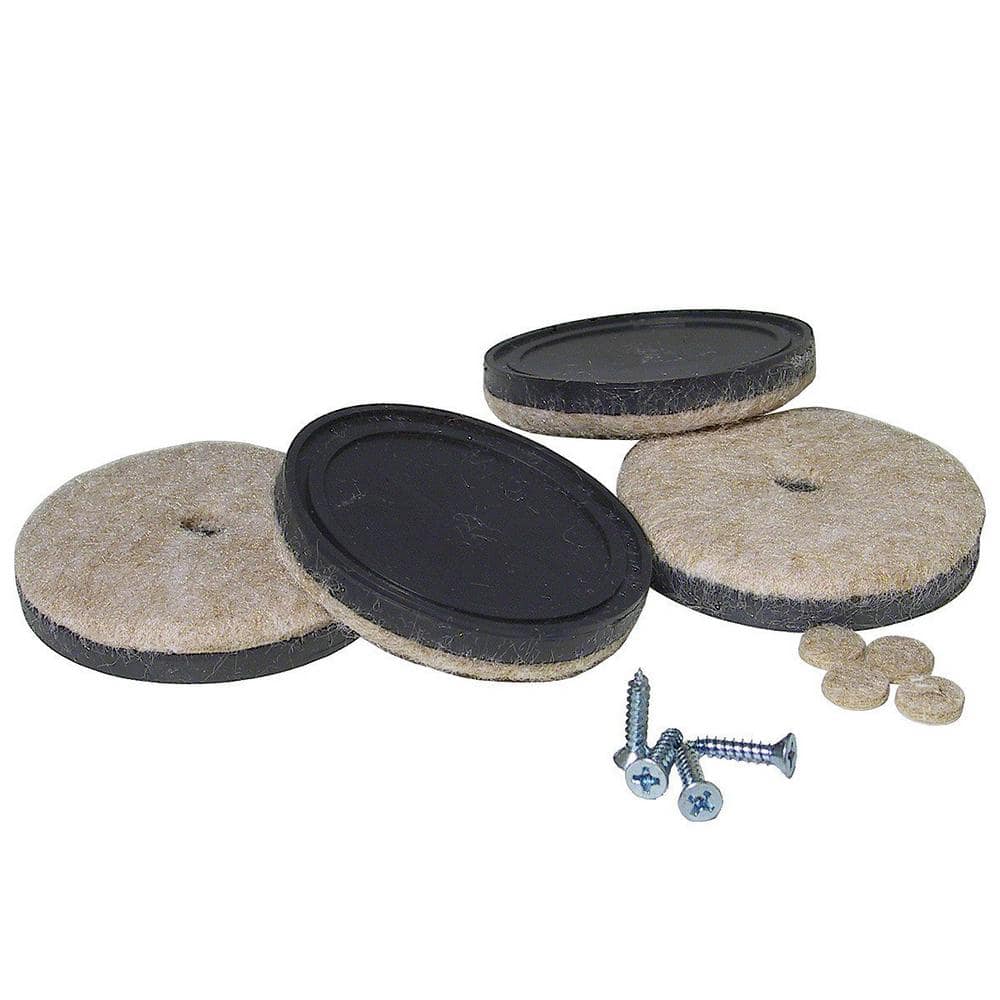 4-Pack SUPER FELTAC 1 1/2 in. Beige Heavy-Duty Round Furniture Screw-On Felt Pads price history on PriceWatchPro