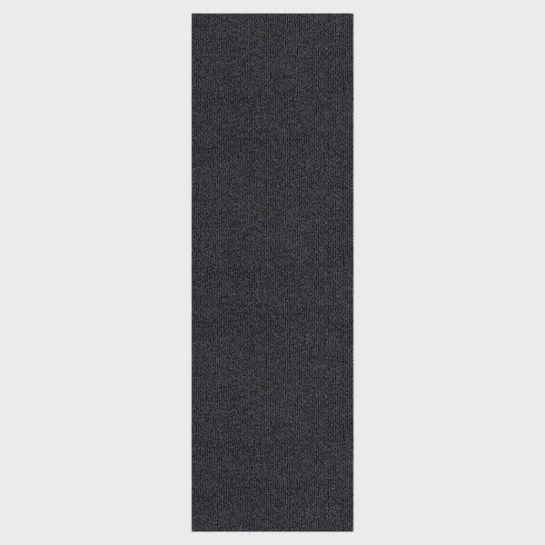 Heavy Duty Solid Black 31 in. W x 4 ft. L Indoor/Outdoor Runner Rug/Stair Runner 10.4 sq. ft.